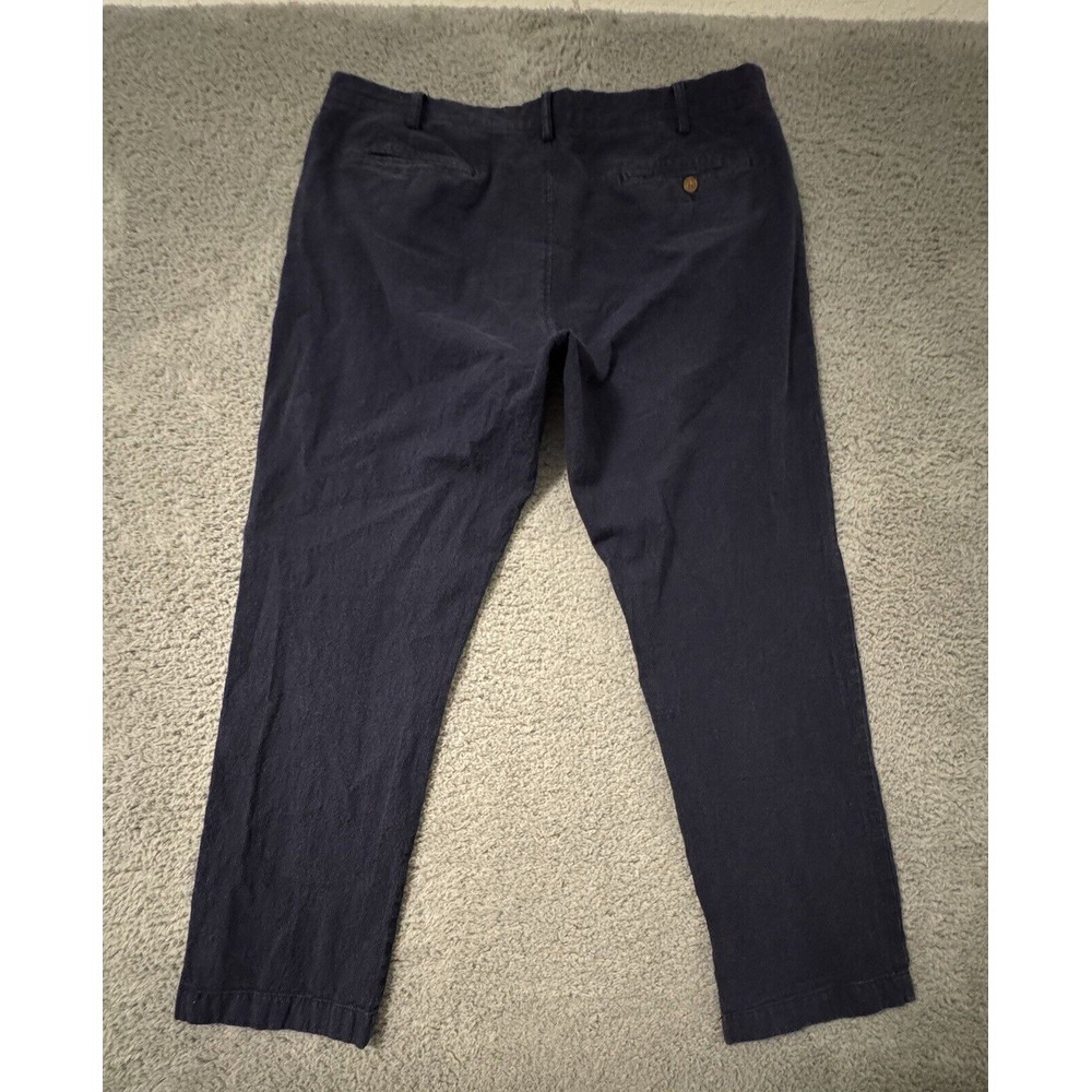 J. CREW Sutton Chino Pants Mens 38‎ Navy Blue Flat Front Dress Slacks Trousers - Picture 8 of 8